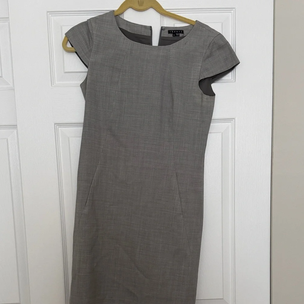 Theory Light Gray Women's Blazer and Dress Set - Picture 6 of 9